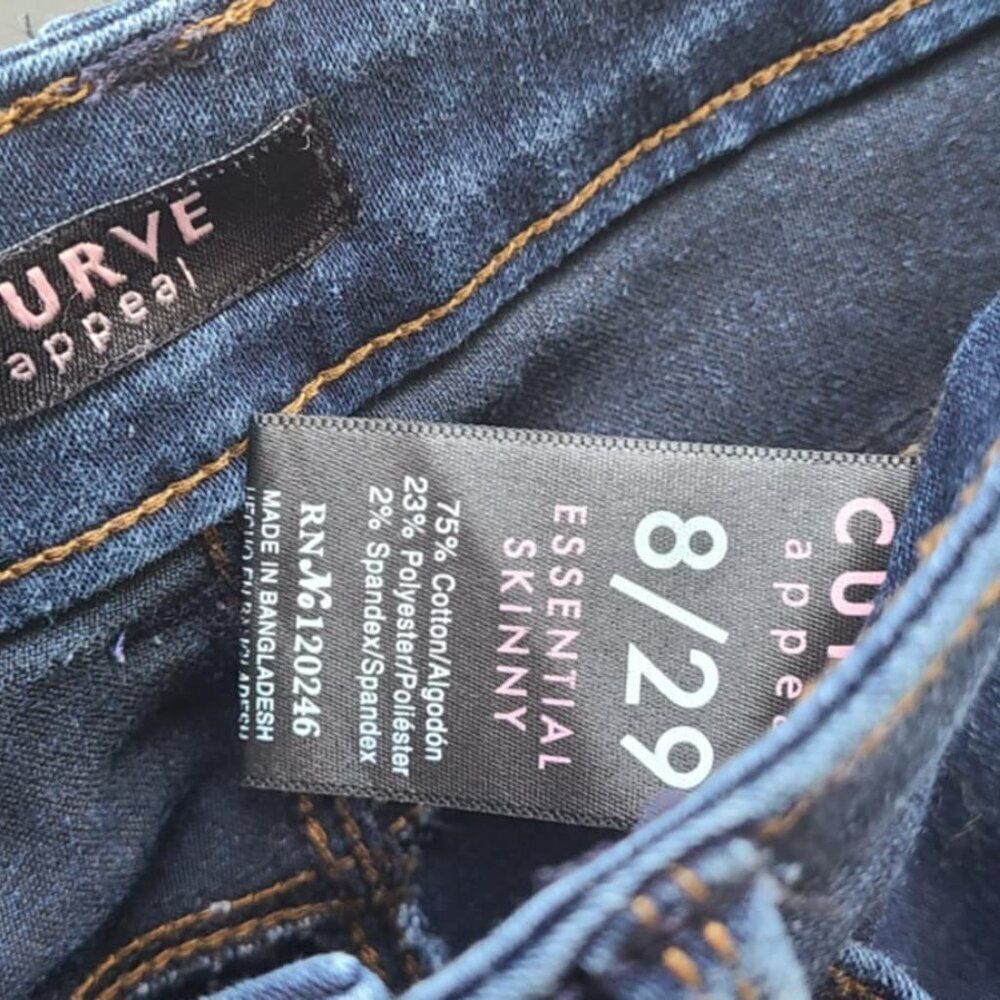 Curve Appeal Essential Skinny Jeans size 8/29 - Picture 6 of 11